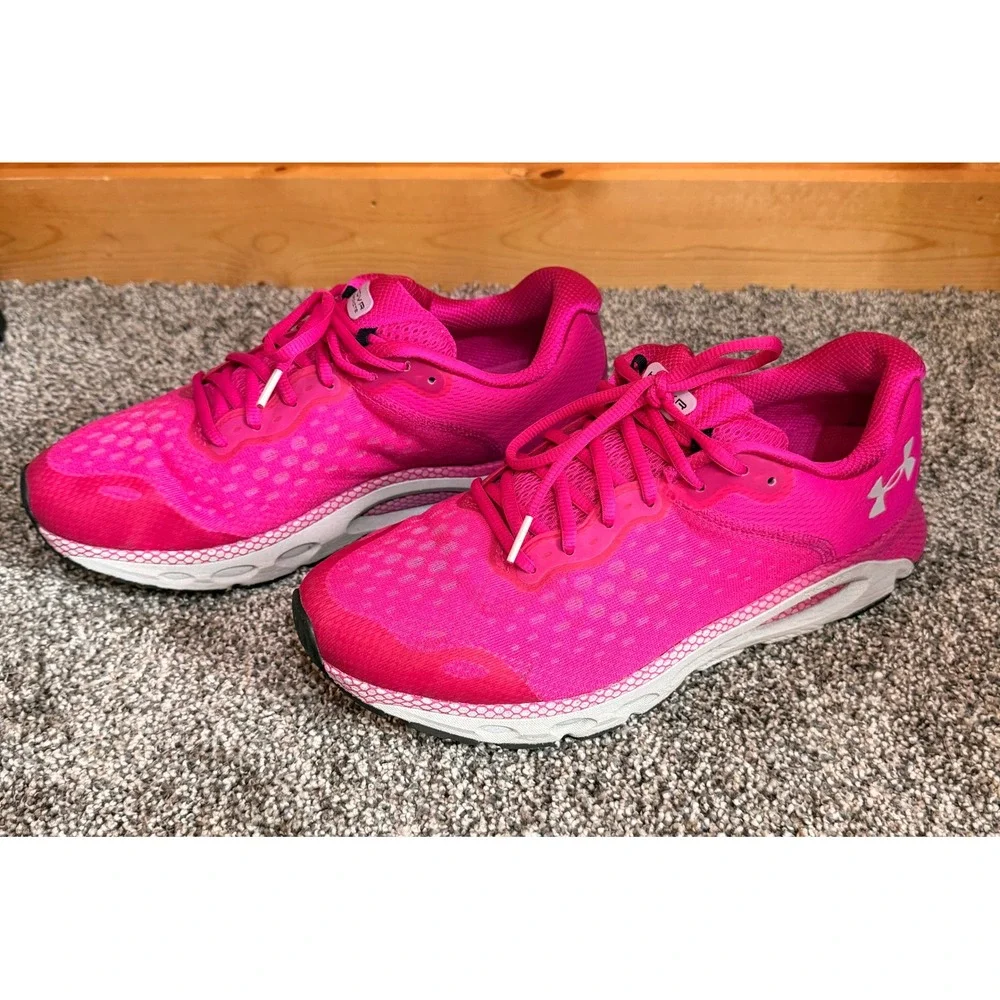 Under Armour HOVR Infinite 3 Womens Running Shoes Pink Bluetooth 3024417-600 12